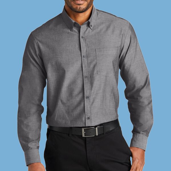 Long Sleeve Chambray Easy Care Shirt Thumbnail