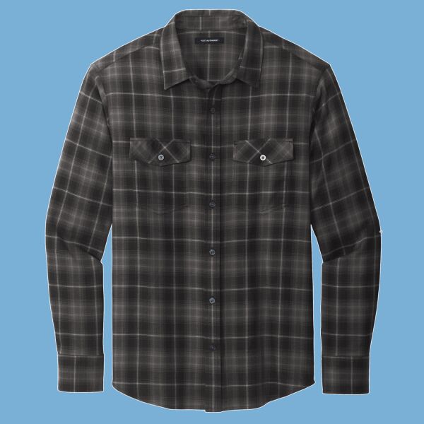 Long Sleeve Ombre Plaid Shirt Thumbnail