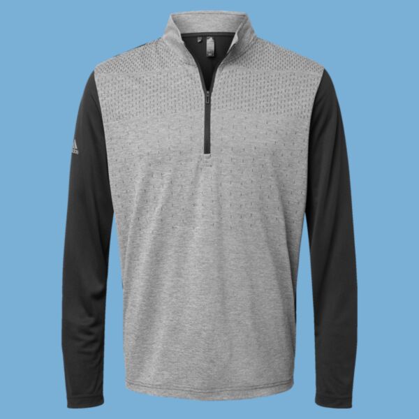 Heather Block Print Quarter-Zip Pullover Thumbnail