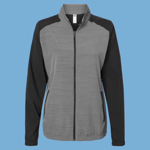 Women's Heather Block Full-Zip Windshirt Thumbnail