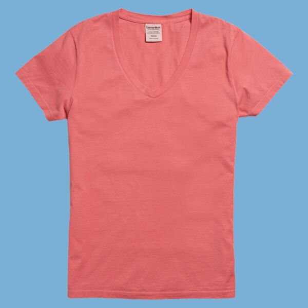 Garment-Dyed Women's V-Neck T-Shirt Thumbnail