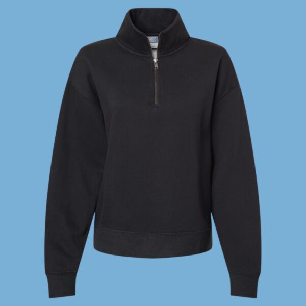 Women's Sueded Fleece Quarter-Zip Sweatshirt Thumbnail
