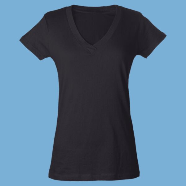 Women's Fine Jersey V-Neck T-Shirt Thumbnail