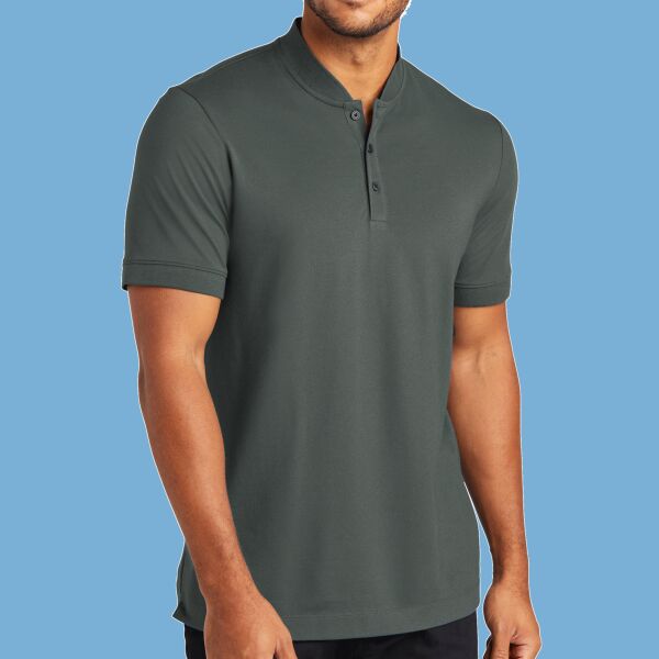 Stretch Pique Henley Thumbnail