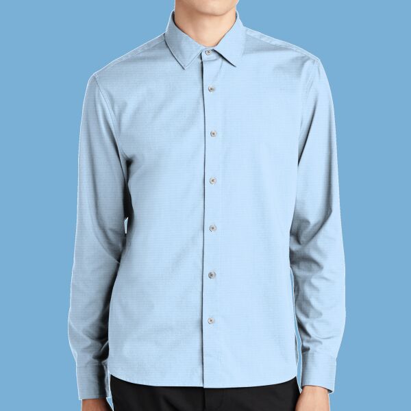 Long Sleeve Stretch Woven Shirt Thumbnail