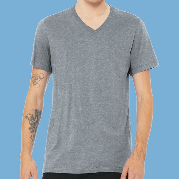 Unisex Heather CVC V Neck Tee Thumbnail