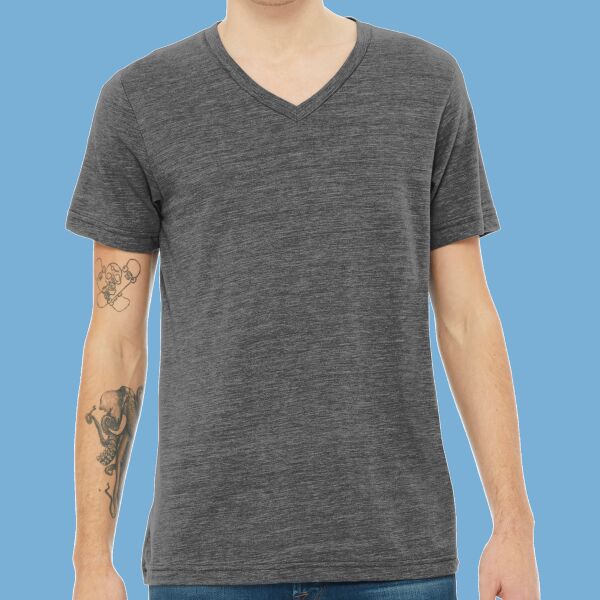 Unisex Textured Jersey V Neck Tee Thumbnail