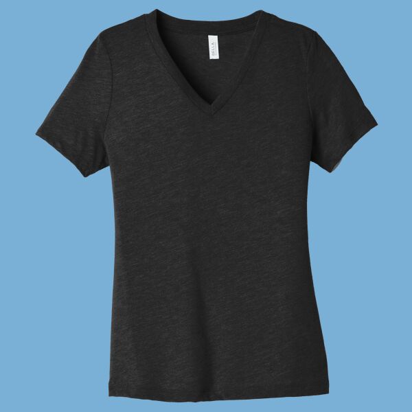 Women's Relaxed Heather CVC V Neck Tee Thumbnail