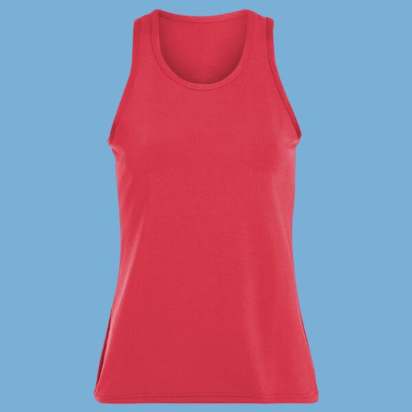 Ladies Poly/Spandex Solid Racerback Tank Thumbnail