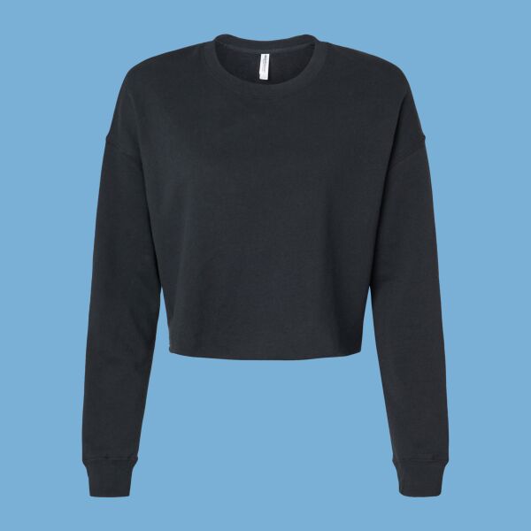 Women's Lightweight Crop Crewneck Sweatshirt Thumbnail
