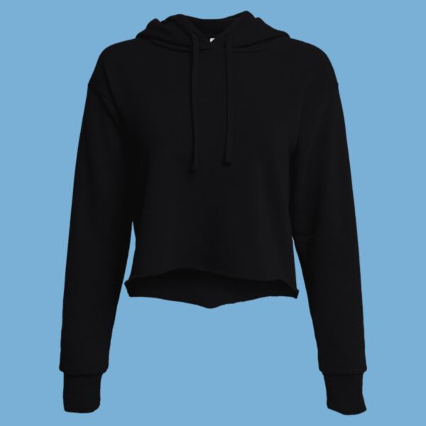 Women's Laguna Sueded Raw Edge Crop Hoodie Thumbnail