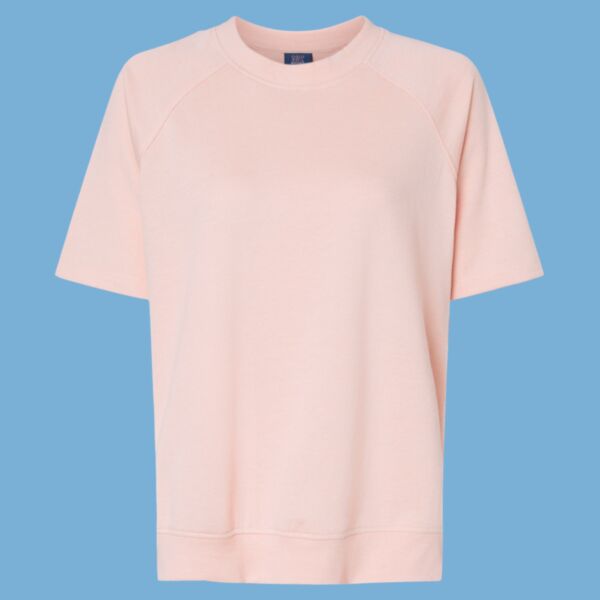 Women's French Terry Short Sleeve Crewneck Pullover Thumbnail