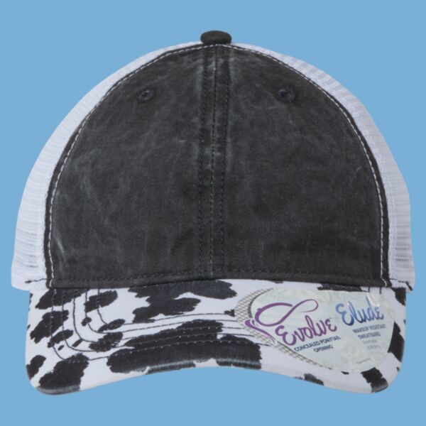 Women's Printed Visor with Mesh Back Cap Thumbnail