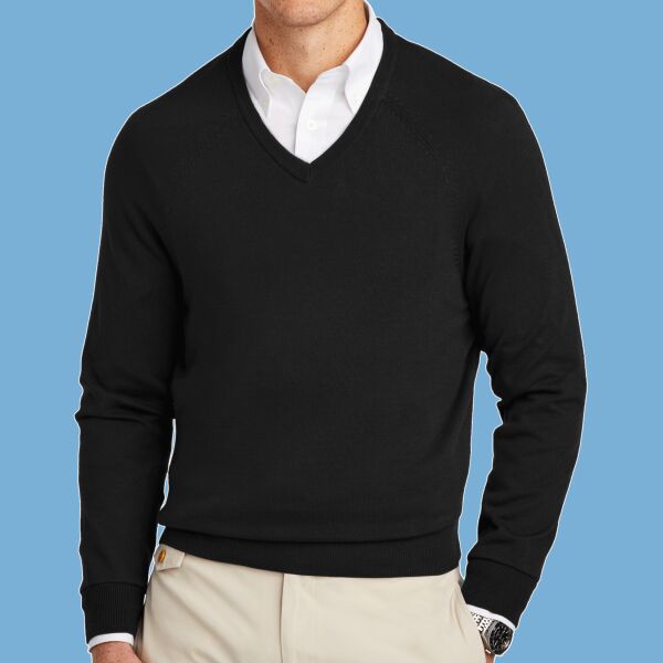 Cotton Stretch V Neck Sweater Thumbnail