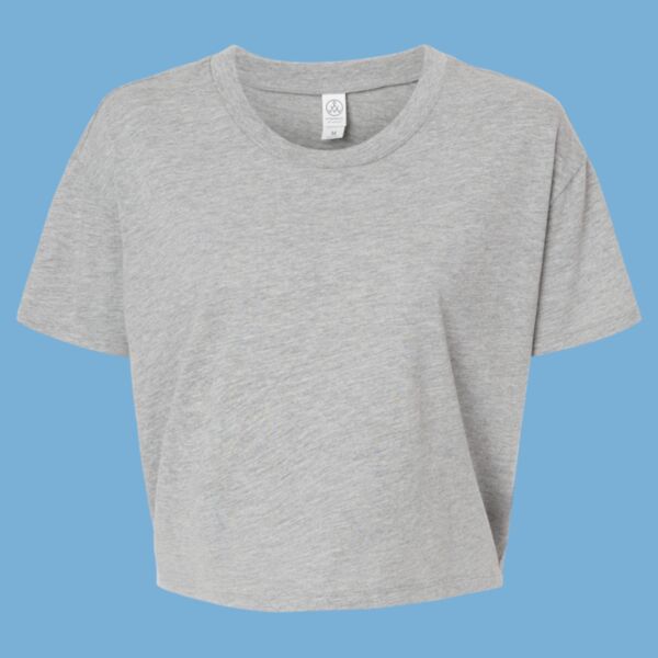 Women's Cotton Jersey CVC Go-To Headliner Crop Tee Thumbnail