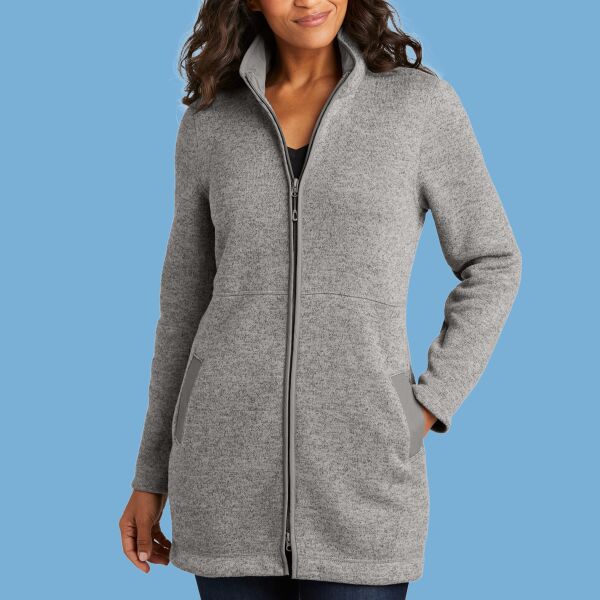 Women's Arc Sweater Fleece Long Jacket Thumbnail