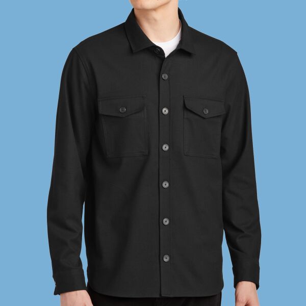 Long Sleeve Twill Overshirt Thumbnail