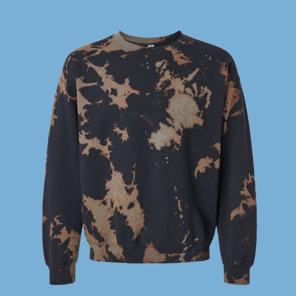 Essential Fleece Bleach Wash Crewneck Sweatshirt Thumbnail