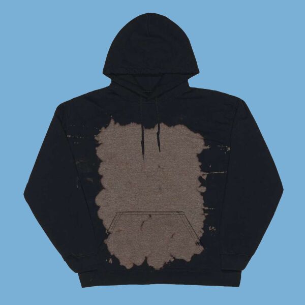 Essential Fleece Bleach Wash Hooded Sweatshirt Thumbnail