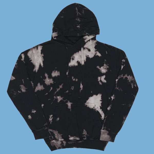 Premium Fleece Bleach Wash Hooded Sweatshirt Thumbnail