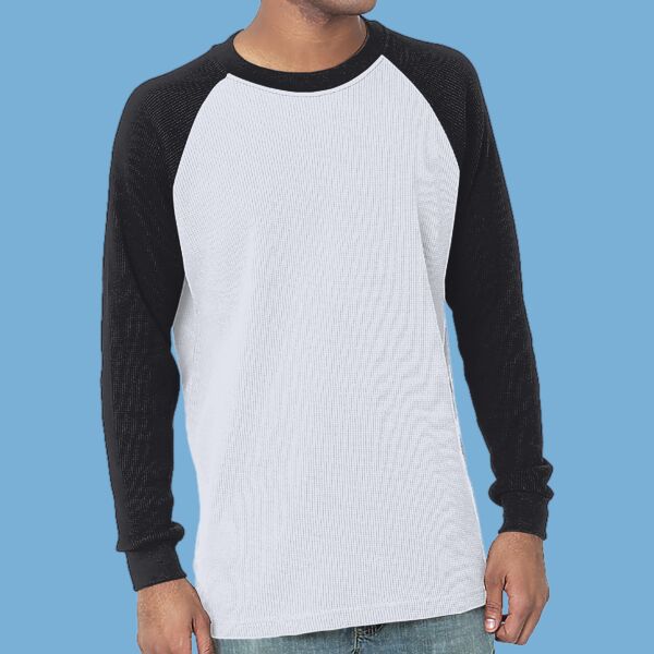 USA-Made Heavyweight Waffle Knit Thermal Raglan T-Shirt Thumbnail