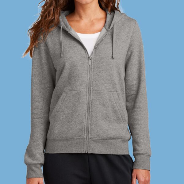 Women's Club Fleece Sleeve Swoosh Full Zip Hoodie Thumbnail