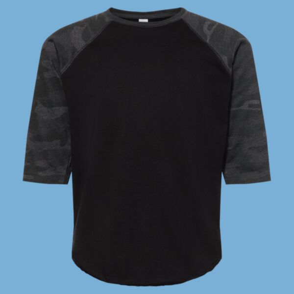 Youth Baseball Fine Jersey Three-Quarter Sleeve Tee Thumbnail