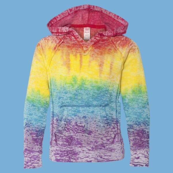 Girls’ Courtney Burnout V-Notch Hooded Sweatshirt Thumbnail