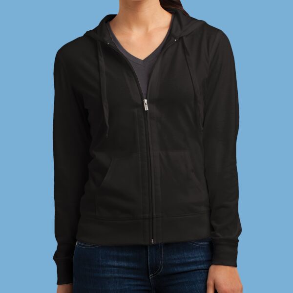 Women's Fitted Jersey Full Zip Hoodie Thumbnail