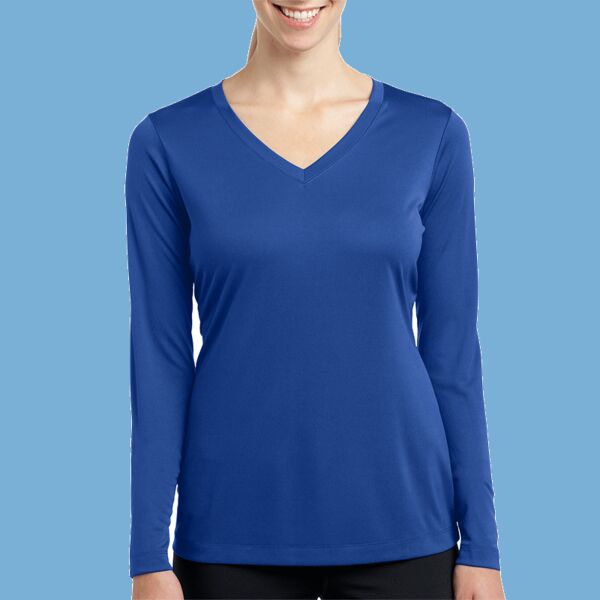 Women's Long Sleeve PosiCharge ® Competitor V Neck Tee Thumbnail