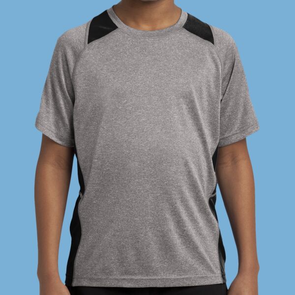 Youth Heather Colorblock Contender Tee Thumbnail