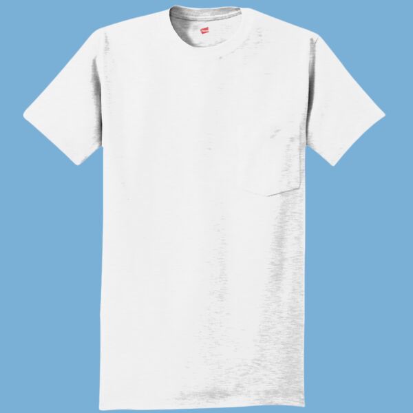 Authentic 100% Cotton T Shirt with Pocket Thumbnail