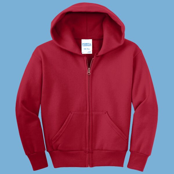 Youth Core Fleece Full Zip Hooded Sweatshirt Thumbnail