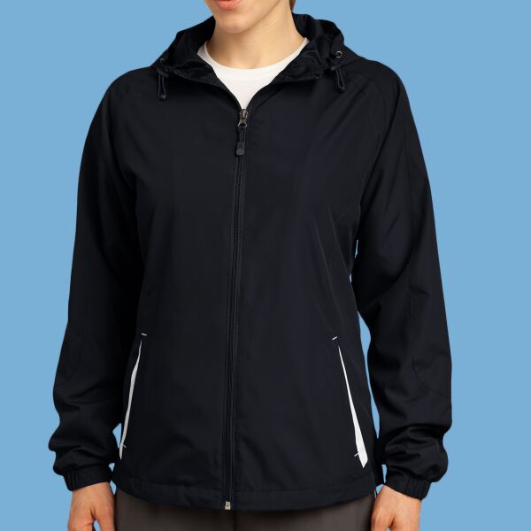 Women's Colorblock Hooded Raglan Jacket Thumbnail