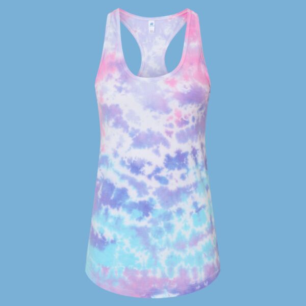 Women's Tie-Dyed Racerback Tank Top Thumbnail