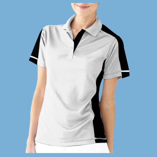 Women's Colorblocked Moisture Free Mesh Polo Thumbnail