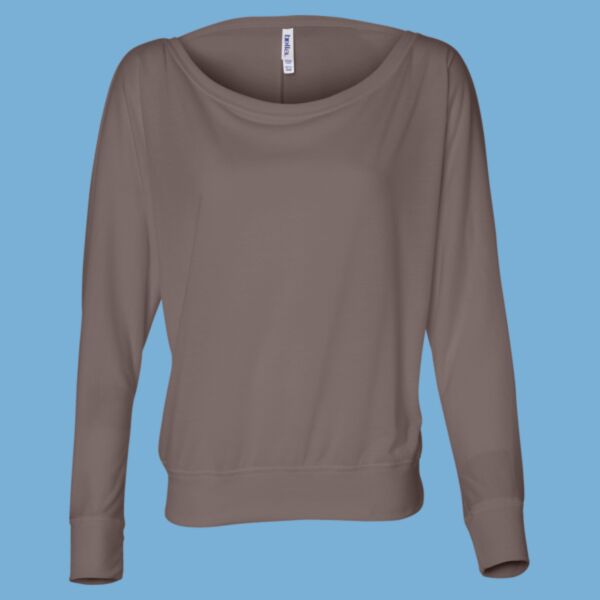 Women’s Flowy Off Shoulder Long Sleeve Tee Thumbnail