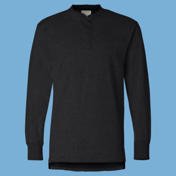 Vintage Brushed Jersey Henley Thumbnail
