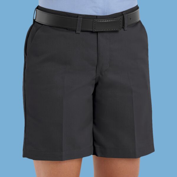 Women's Plain Front Shorts, 8 Inch Inseam Thumbnail