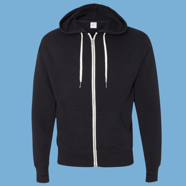 Heathered French Terry Full-Zip Hooded Sweatshirt Thumbnail