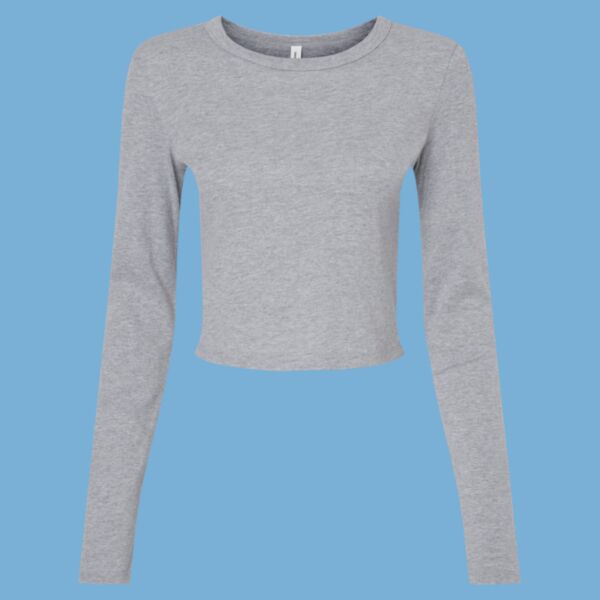 Women's Micro Rib Long Sleeve Baby Tee Thumbnail