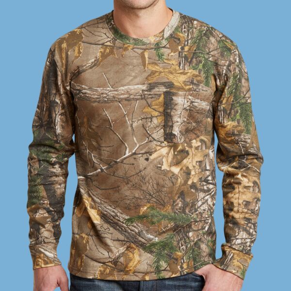 Realtree ® Long Sleeve Explorer 100% Cotton T Shirt with Pocket Thumbnail