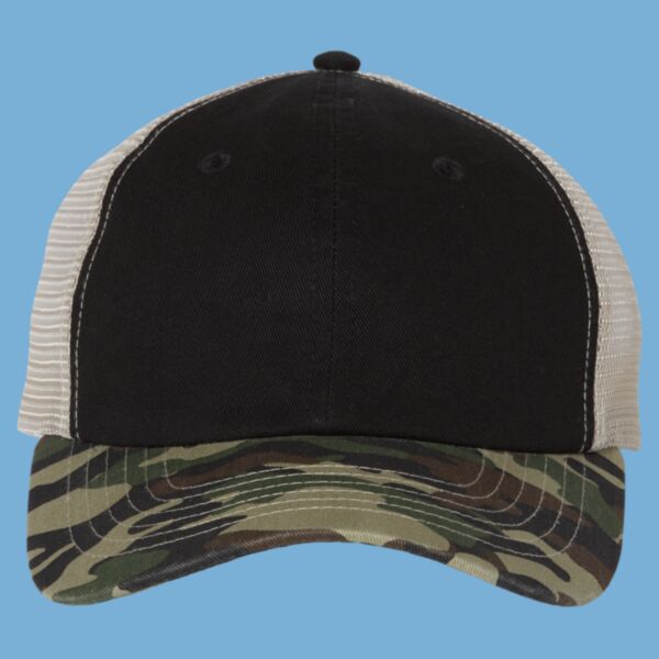 Contrast-Stitch Mesh-Back Cap Thumbnail