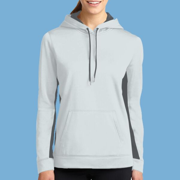 Women's Sport Wick ® Fleece Colorblock Hooded Pullover Thumbnail
