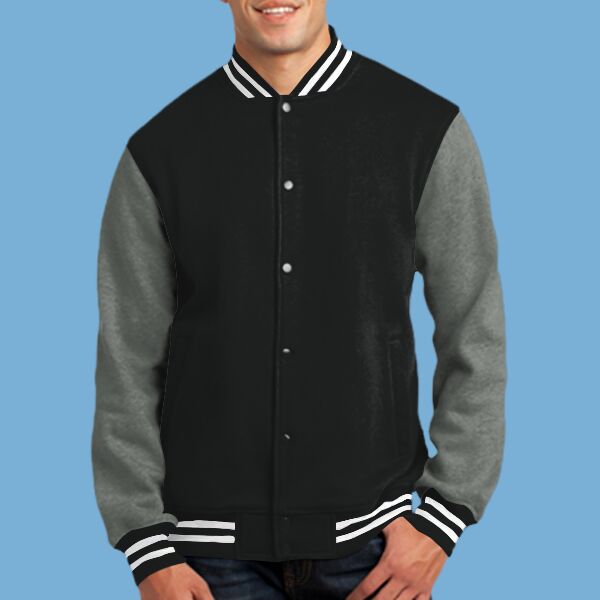 Fleece Letterman Jacket Thumbnail
