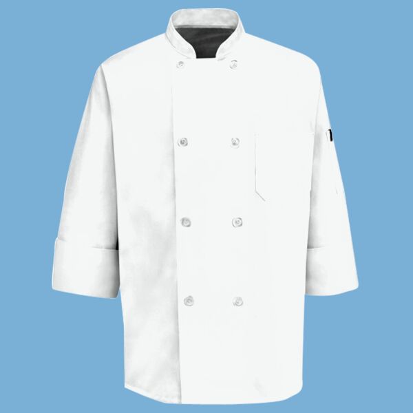 Button Chef Coat with Thermometer Pocket Thumbnail