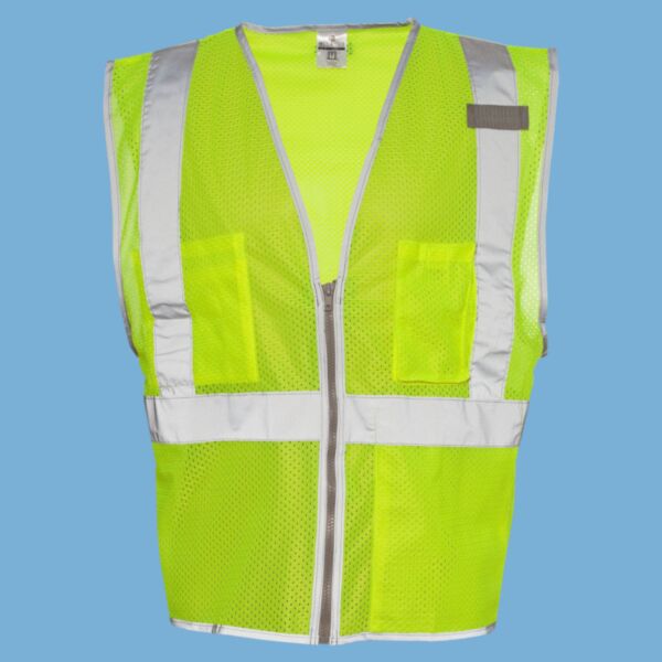 Premium Brilliant Series® Three-Pocket Zippered Mesh Vest Thumbnail