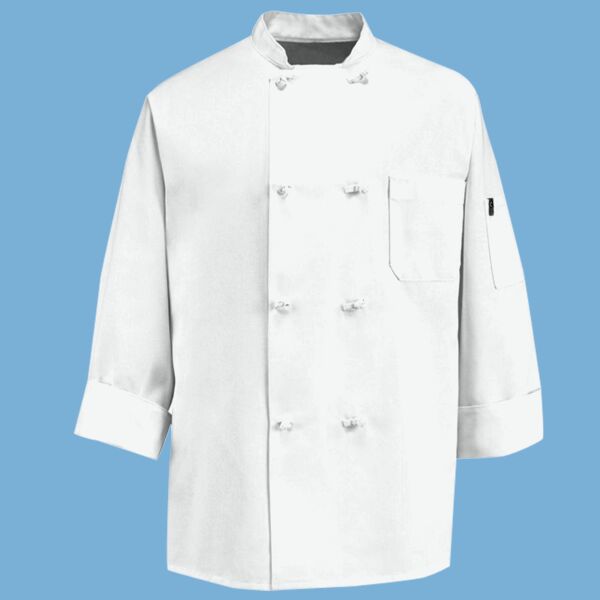 Eight Knot Button Chef Coat with Thermometer Pocket Thumbnail