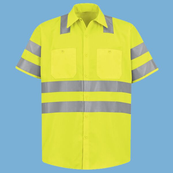High Visibility Safety Short Sleeve Work Shirt Thumbnail