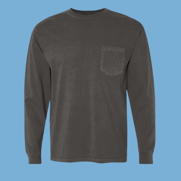Garment-Dyed Heavyweight Long Sleeve Pocket T-Shirt Thumbnail